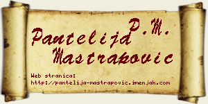 Pantelija Maštrapović vizit kartica
